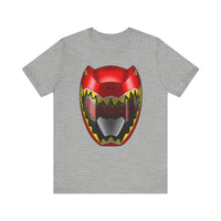 Kyoryuger Red Helmet  Super Sentai T Shirt Custom Graphic Art Cosplay Shirts Power Rangers Retro Vintage 90s Tee