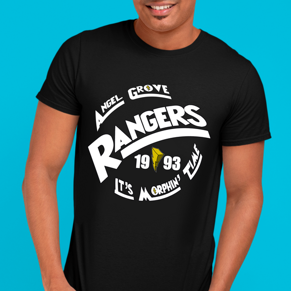 MMPR Angel Grove Super Sentai T Shirt Custom Graphic Art Cosplay Shirts Power Rangers Retro Vintage 90s Tee