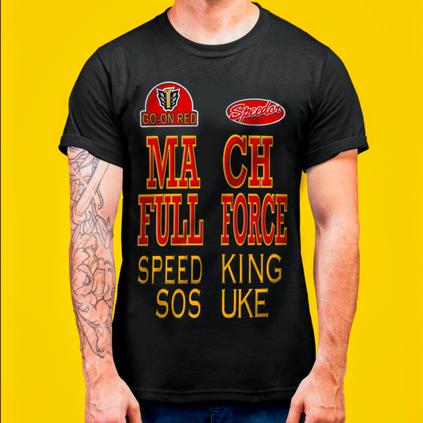 Go-Onger Mach Full Speed Front and Back Super Sentai T Shirt Custom Graphic Art Cosplay Shirts Power Rangers Retro Vintage 90s Tee