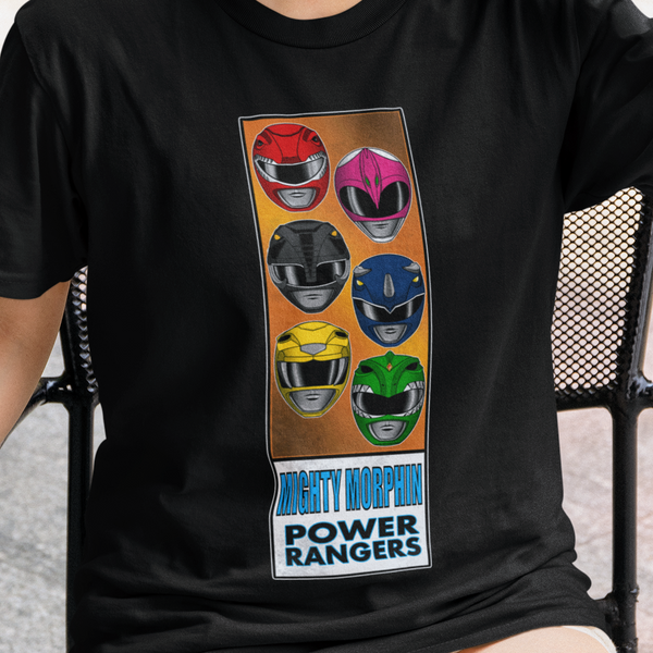 MMPR Comic Box Super Sentai T Shirt Custom Graphic Art Cosplay Shirts Power Rangers Retro Vintage 90s Tee