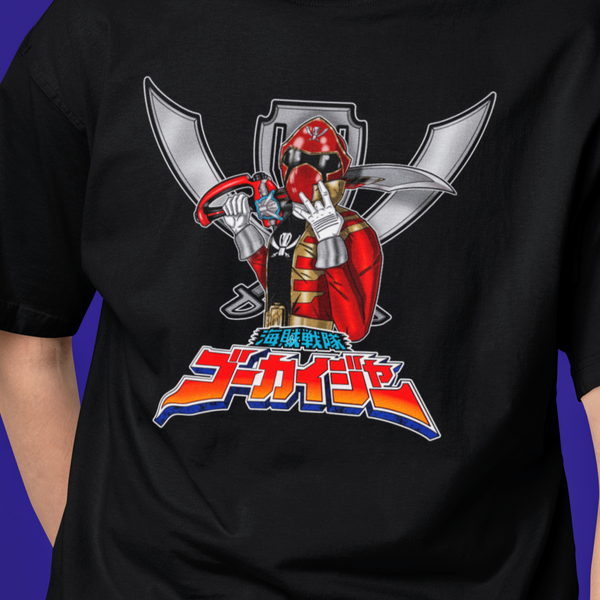 Gokaiger Red Roll Call Super Sentai T Shirt Custom Graphic Art Cosplay Shirts Power Rangers Retro Vintage 90s Tee