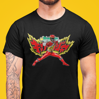 Kyoryu Red Super Sentai T Shirt Custom Graphic Art Cosplay Shirts Power Rangers Retro Vintage 90s Tee