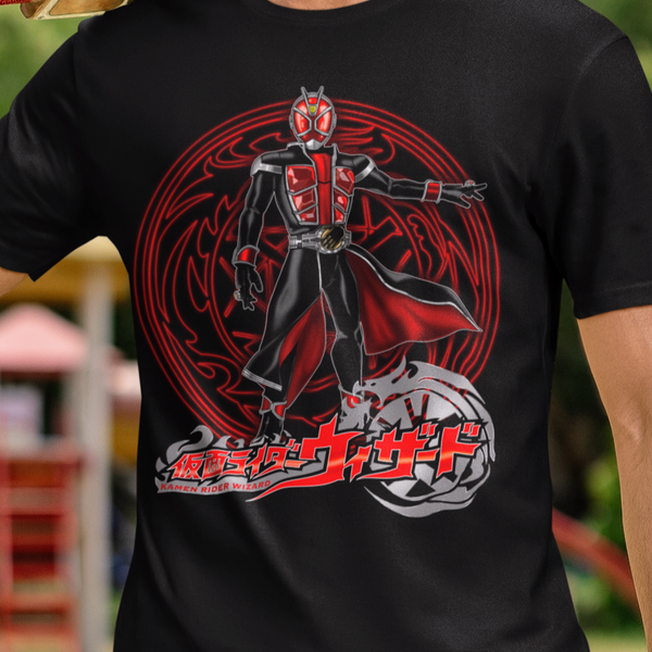 Kamen Rider Wizard Super Sentai T Shirt Custom Graphic Art Cosplay Shirts Power Rangers Retro Vintage 90s Tee