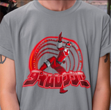 Red Time Force Tee Super Sentai T Shirt Custom Graphic Art Cosplay Shirts Rangers Retro Vintage 90s