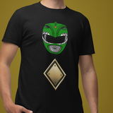 MMPR Green Helmet Super Sentai T Shirt Custom Graphic Art Cosplay Shirts Power Rangers Retro Vintage 90s Tee