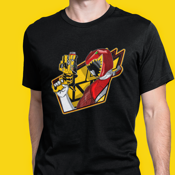 Dino Charge Red Super Sentai T Shirt Custom Graphic Art Cosplay Shirts Power Rangers Retro Vintage 90s Tee