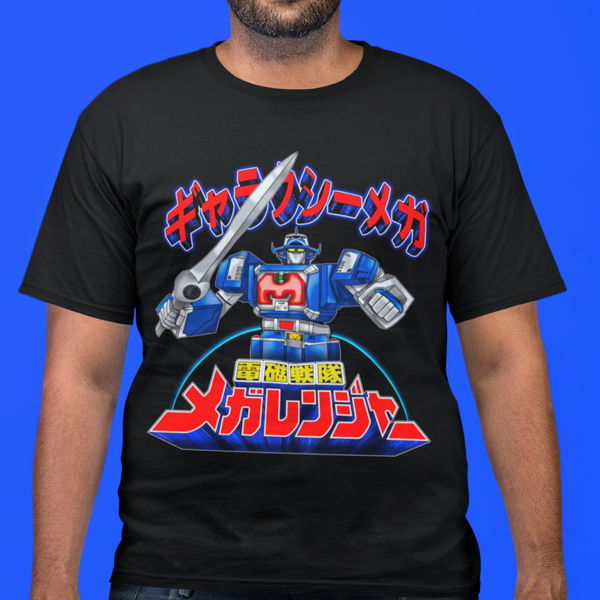 Galaxy Mega Super Sentai T Shirt Custom Graphic Art Cosplay Shirts Power Rangers Retro Vintage 90s Tee