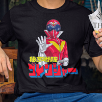 Akarenger Super Sentai T Shirt Custom Graphic Art Cosplay Shirts Power Rangers Retro Vintage 90s Tee
