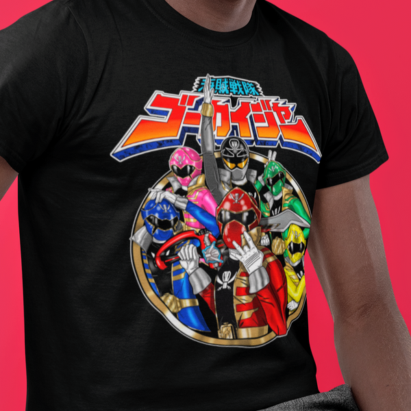 Gokaiger Team Super Sentai T Shirt Custom Graphic Art Cosplay Shirts Power Rangers Retro Vintage 90s Tee