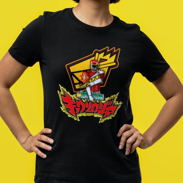 Kyoryuger Red Super Sentai T Shirt Custom Graphic Art Cosplay Shirts Power Rangers Retro Vintage 90s Tee