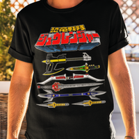 Zyuranger Gear Super Sentai T Shirt Custom Graphic Art Cosplay Shirts Power Rangers Retro Vintage 90s Tee