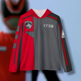 SPD Red Hoodie (Full Print) Lightweight, Breathable, workout, pull over, fitness Hoodie Super Sentai Custom