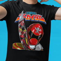 Gokaiger Comic Homage Super Sentai T Shirt Custom Graphic Art Cosplay Shirts Power Rangers Retro Vintage 90s Tee
