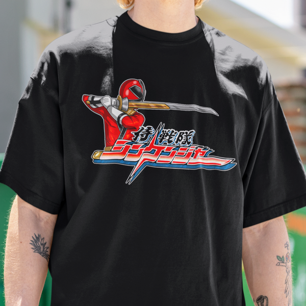 Shinkenger Red Ranger Super Sentai T Shirt Custom Graphic Art Cosplay Shirts Power Rangers Retro Vintage 90s Tee