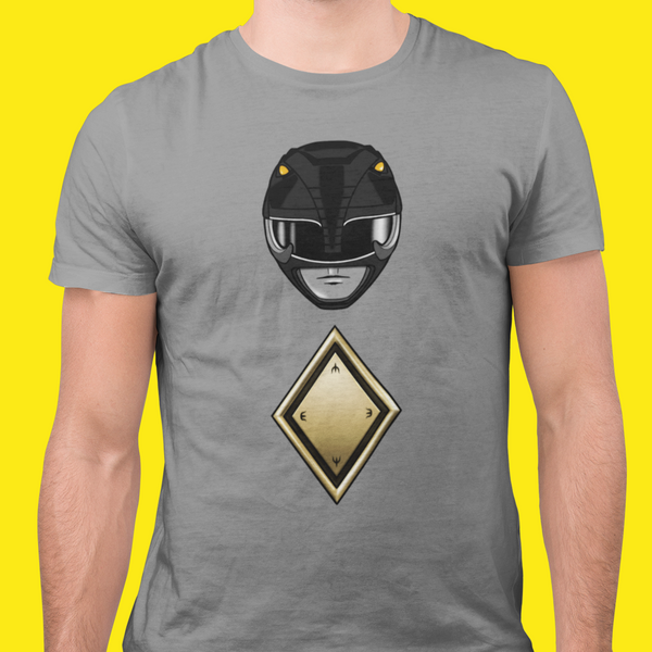 Black Dragon Shield Super Sentai T Shirt Custom Graphic Art Cosplay Shirts Power Rangers Retro Vintage 90s Tee