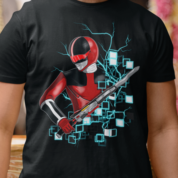 TimeForce Quantum Ranger Super Sentai T Shirt Custom Graphic Art Cosplay Shirts Power Rangers Retro Vintage 90s Tee