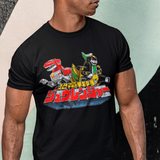Zyurangers Red Green Mechas Super Sentai T Shirt Custom Graphic Art Cosplay Shirts Power Rangers Retro Vintage 90s Tee