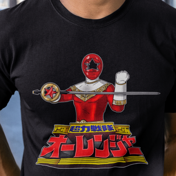 OhRanger OhRed Super Sentai T Shirt Custom Graphic Art Cosplay Shirts Power Rangers Retro Vintage 90s Tee