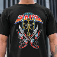 Gokaiger Gokai Gear Super Sentai T Shirt Custom Graphic Art Cosplay Shirts Power Rangers Retro Vintage 90s Tee