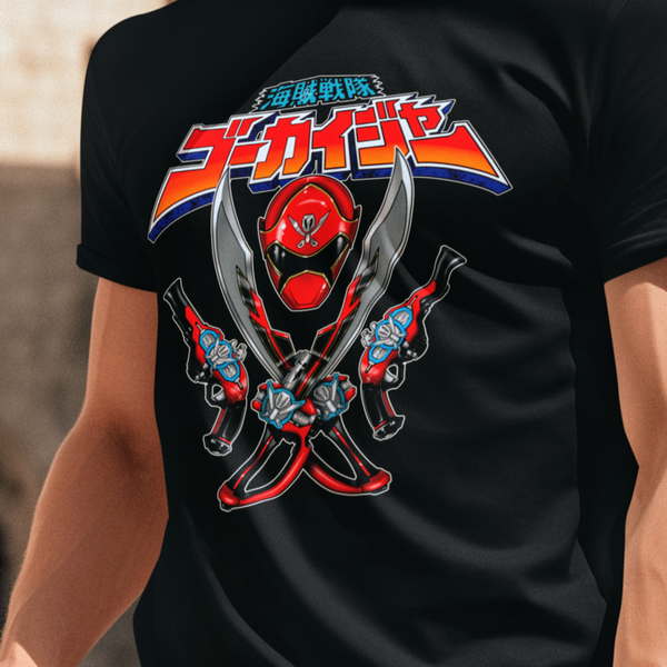 The Captain XL Super Sentai T Shirt Custom Graphic Art Cosplay Shirts Power Rangers Retro Vintage 90s Tee
