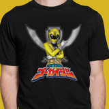 Gokaiger Yellow Roll Call  Super Sentai T Shirt Custom Graphic Art Cosplay Shirts Power Rangers Retro Vintage 90s Tee