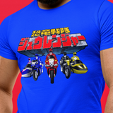 Zyuranger Bikes Super Sentai T Shirt Custom Graphic Art Cosplay Shirts Power Rangers Retro Vintage 90s Tee