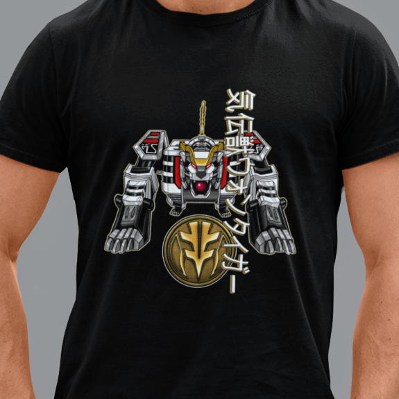 Dairanger Qi Beast Won Tiger Super Sentai T Shirt Custom Graphic Art Cosplay Shirts Power Rangers Retro Vintage 90s Tee