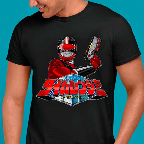 TimeFire Super Sentai T Shirt Custom Graphic Art Cosplay Shirts Power Rangers Retro Vintage 90s Tee