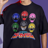 Gokaiger Helmets XL Super Sentai T Shirt Custom Graphic Art Cosplay Shirts Power Rangers Retro Vintage 90s Tee
